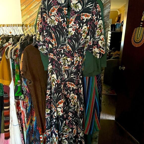 Umgee tropical kimono sleeve jumpsuit - Picture 3 of 6